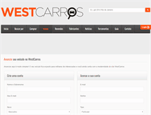 Tablet Screenshot of anuncie.westcarros.com.br